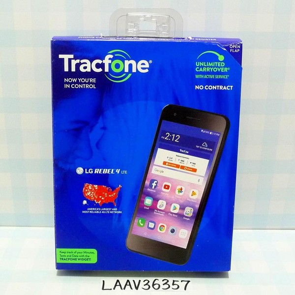 LG Rebel 4 - TracFone, Black, 16 GB, 2 GB