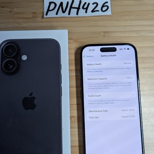 Apple iPhone 16 - Unlocked, 128 GB, Black, A3081