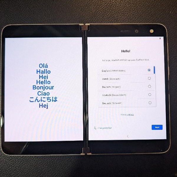 Microsoft Surface Duo - Unlocked, 128 GB, White, 6 GB