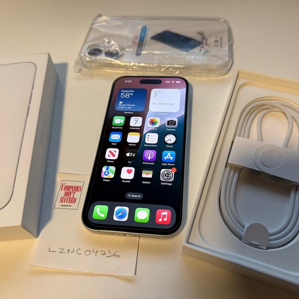 Apple iPhone 16 - Unlocked, 256 GB, White, A3081