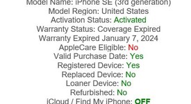 Good
													Apple iPhone SE 3rd Gen 2022 - Unlocked, Midnight, 64 GB, A2595, photo 1 of 10