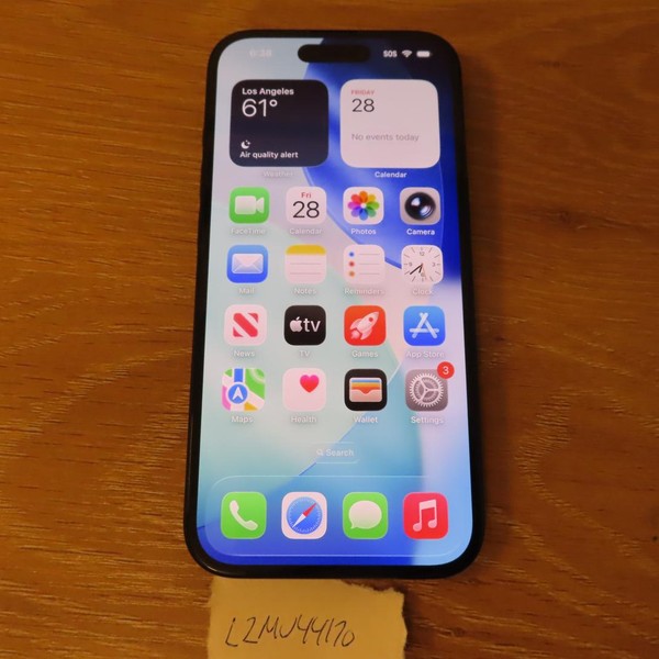 Apple iPhone 15 - Unlocked, 128 GB, Black, A2846