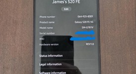 Good
													Samsung Galaxy S20 FE 5G - Verizon, Cloud Navy, 128 GB, 6 GB, SM-G781V, photo 3 of 14