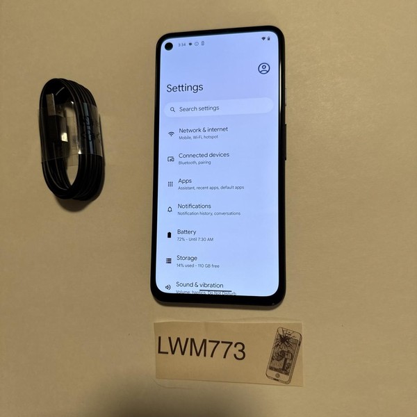 Google Pixel 4a 5G - Unlocked, 128 GB, Black, 6 GB, G025E