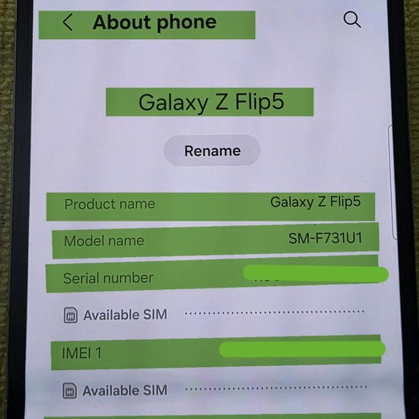 Samsung Galaxy Z Flip5 - Unlocked, 512 GB, Mint, 8 GB, SM-F731U1