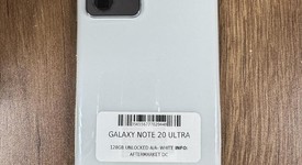 Good
													Samsung Galaxy Note 20 Ultra 5G - Unlocked, Mystic White, 128 GB, 12 GB, SM-N986U1, photo 1 of 6