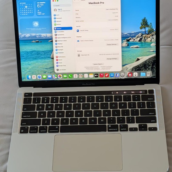 MacBook Pro 2020 - 13 inch - 512 GB, Silver, 8 GB, Apple M1