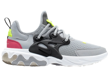 Nike React Presto Wolf Grey Black Rush Pink Volt (GS) for sale