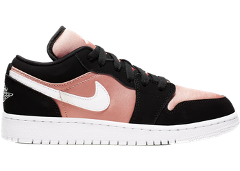 Jordan 1 Low Black White Rose Gold (GS) for sale
