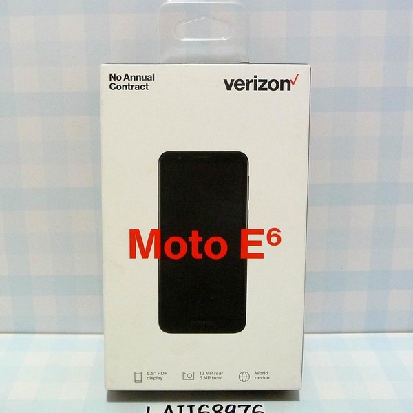 Moto E6 - Verizon, 16 GB, Black, 2 GB