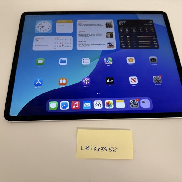 Apple iPad Pro 12.9 inch 4th Gen 2020 - Unlocked, 256 GB, Silver, A2069