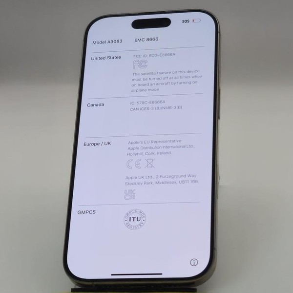 Apple iPhone 16 Pro - Unlocked, 256 GB, Natural, A3083