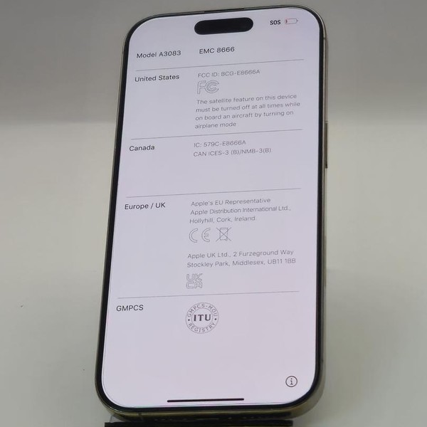 Apple iPhone 16 Pro - Unlocked, 256 GB, Natural, A3083