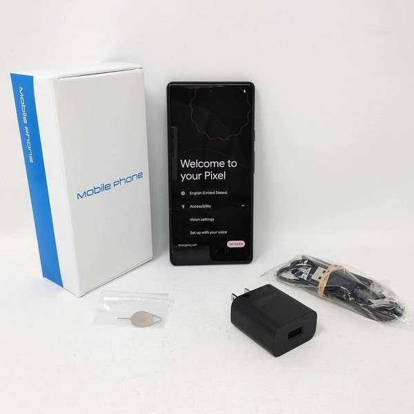 Google Pixel 6 - Unlocked, 128 GB, Black, 8 GB, GB7N6