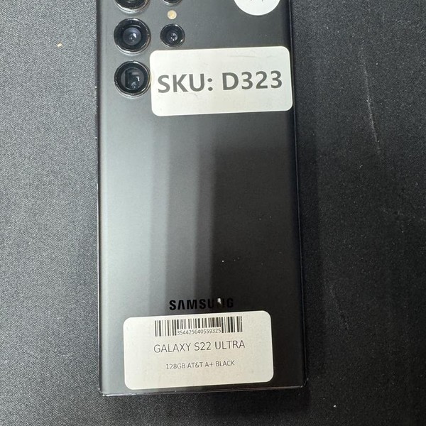 Samsung Galaxy S22 Ultra - AT&T, 128 GB, Black, 8 GB, SM-S908U