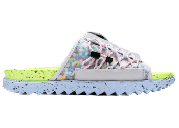 Nike Asuna Crater Slide Platinum Lint Volt Chambray Blue Black for sale