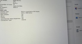 Good
													MacBook Pro Late 2023 (M3) - 14" - Apple M3 Pro 11-core, Black, 512 GB, 18 GB, 14-core GPU, photo 5 of 14