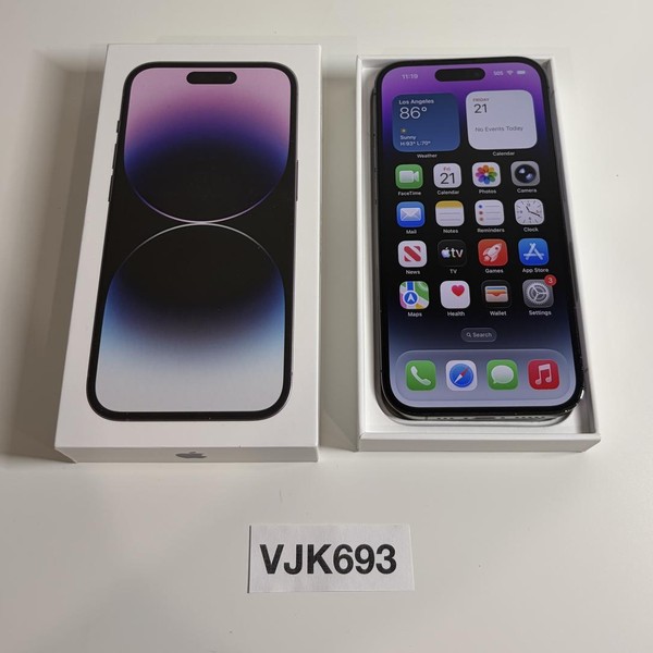 Apple iPhone 14 Pro - Unlocked, 128 GB, Purple, A2650
