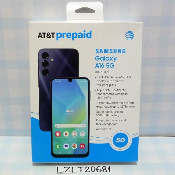 Samsung Galaxy A16 5G - AT&T, 128 GB, Blueblack, 4 GB