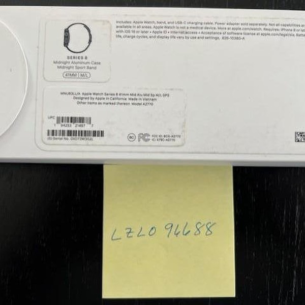 Apple Watch Series 8 41mm - Midnight, A2770 - GPS, Aluminum