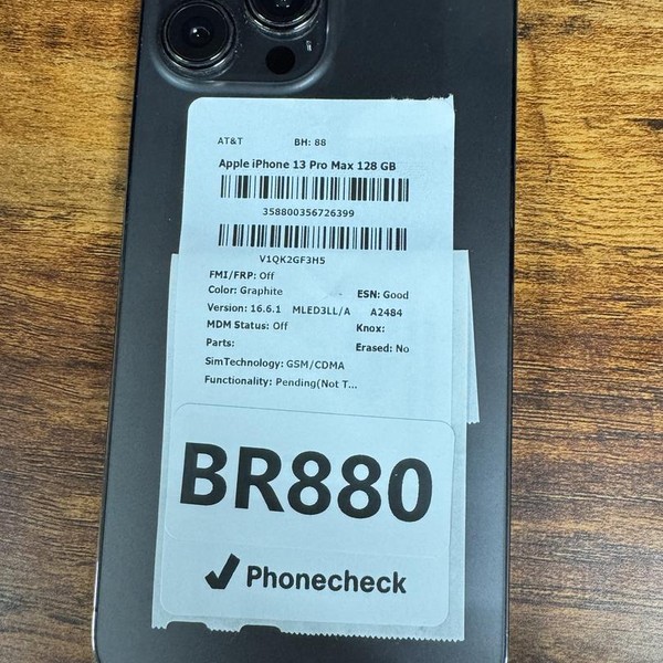 Apple iPhone 13 Pro Max - AT&T, 128 GB, Graphite, A2484