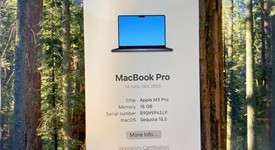 Good
													MacBook Pro Late 2023 (M3) - 14" - Apple M3 Pro 11-core, Black, 512 GB, 18 GB, 14-core GPU, photo 2 of 12