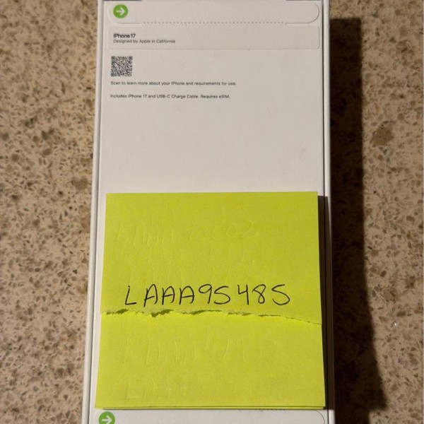 Apple iPhone 17 - Unlocked, 256 GB, Black, A3258