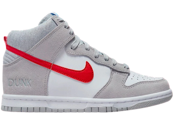 Nike Dunk High Athletic Club Grey Red (GS) for sale