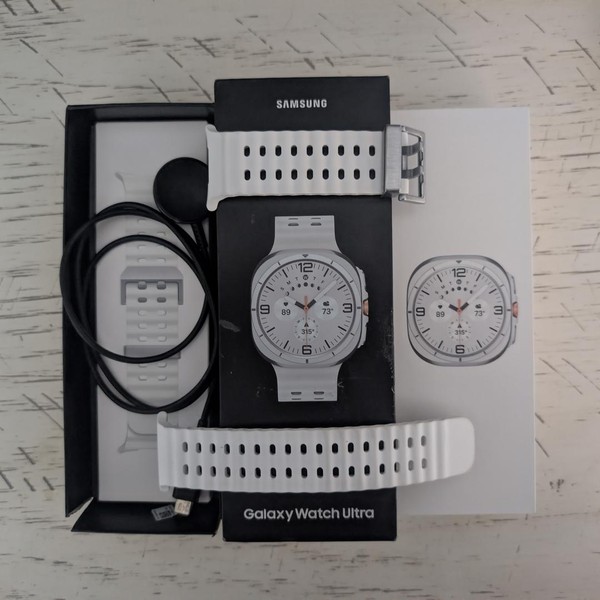 Samsung Galaxy Watch Ultra (2025) - Unlocked, Titanium White, SM-L705, 47mm
