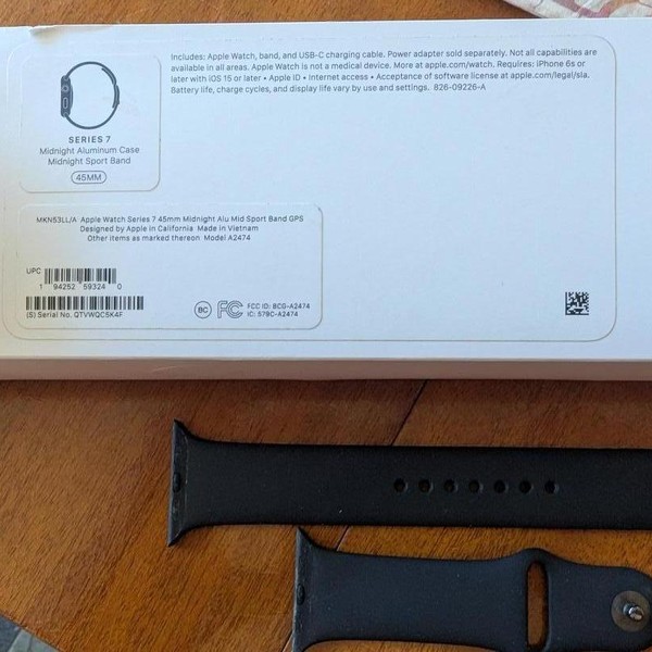 Apple Watch Series 7 45mm - Midnight, A2474 - GPS, Aluminum