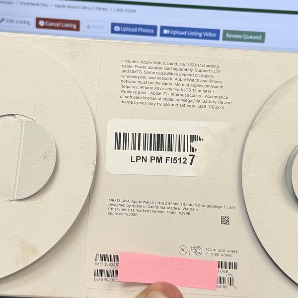 Apple Watch Ultra 2 49mm - Unlocked, Natural, A2986, Hermes