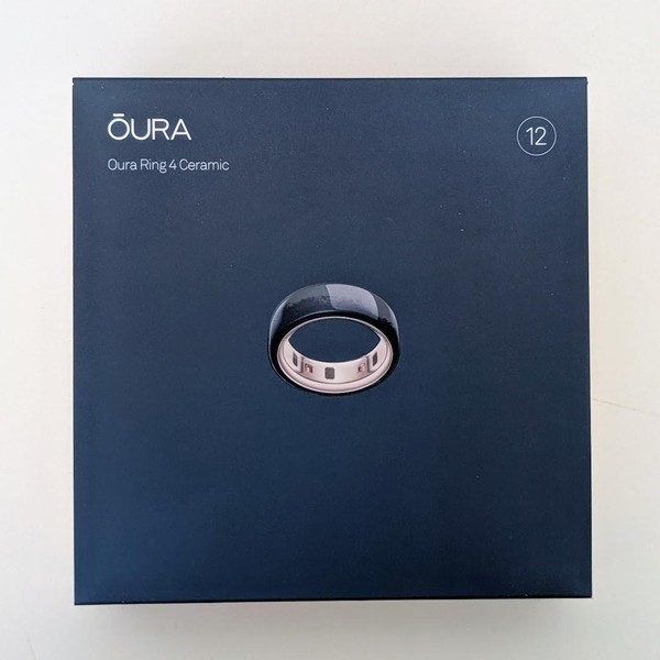 Oura Ring Gen 4 - Midnight, Size 12, Ceramic