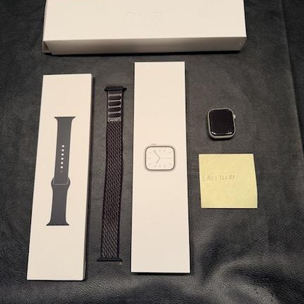 Apple Watch Series 7 45mm - Unlocked, Silver, A2477 - Cellular, Stainless