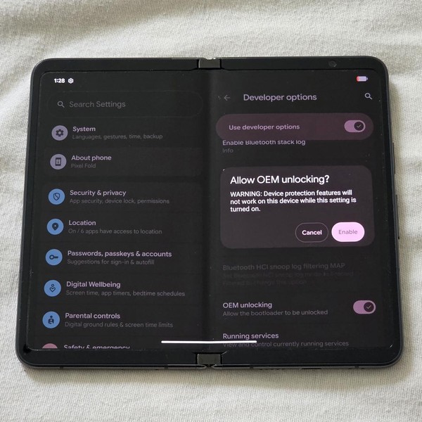 Google Pixel Fold - Unlocked, 256 GB, Obsidian, 12 GB, G9FPL