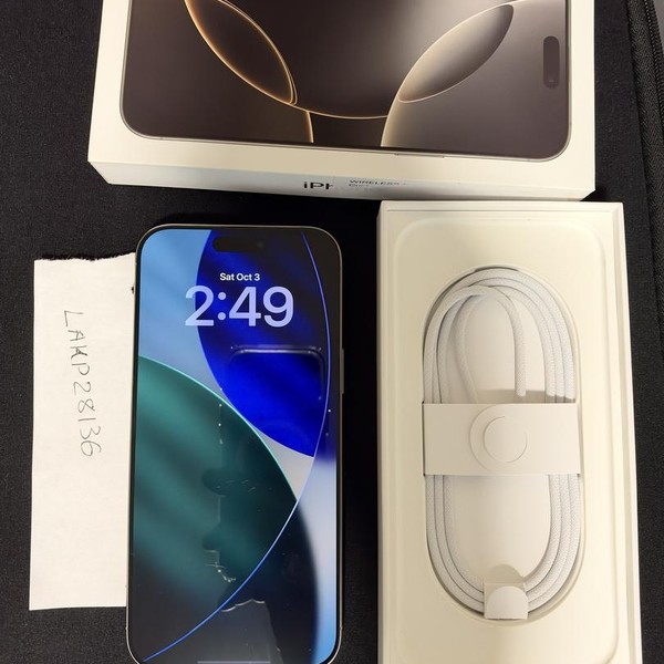 Apple iPhone 16 Pro Max - Unlocked, 256 GB, Natural, A3084