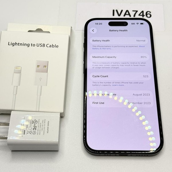 Apple iPhone 15 - Unlocked, 128 GB, Black, A2846