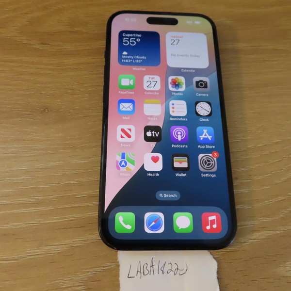 Apple iPhone 15 - Unlocked, Black, 128 GB, A2846