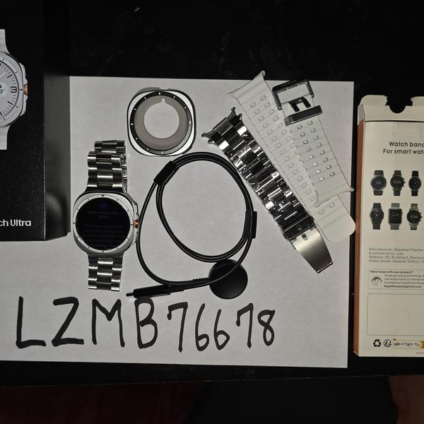 Samsung Galaxy Watch Ultra (2025) - Unlocked, Titanium White, SM-L705, 47mm