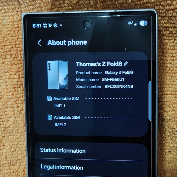 Samsung Galaxy Z Fold6 - Unlocked, 1 TB, Silver, 12 GB, SM-F956U1