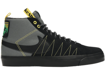 Nike SB Zoom Blazer Mid PRM Acclimate Cool Grey Yellow Strike for sale
