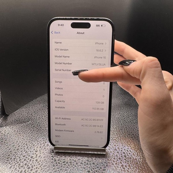 Apple iPhone 15 - T-Mobile, 128 GB, Black, A2846