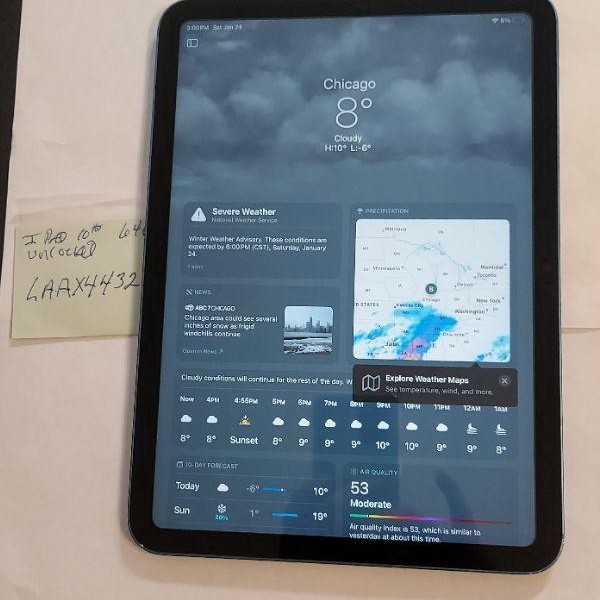 Apple iPad 10th Gen - Unlocked, 64 GB, Blue, A2757