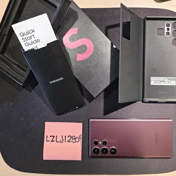 Samsung Galaxy S22 Ultra - Unlocked, 256 GB, Burgundy, 12 GB, SM-S908U1