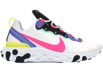 Nike React Element 55 White Psychic Purple Hyper Pink for sale