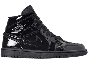 Jordan 1 Mid SE Triple Black Patent (Women's) for sale