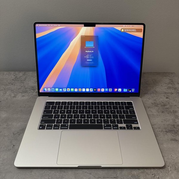 MacBook Air 2023 (M2) - 15 inch - 256 GB, Starlight, 8 GB, Apple M2