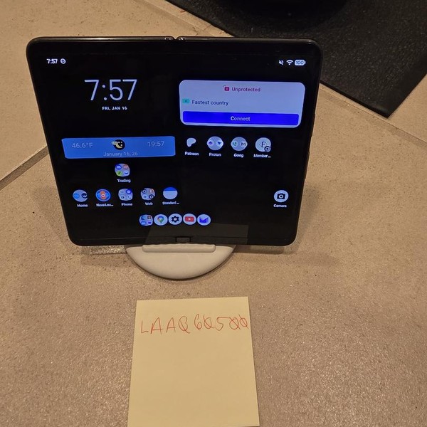 Google Pixel Fold - Unlocked, 256 GB, Obsidian, 12 GB, G9FPL