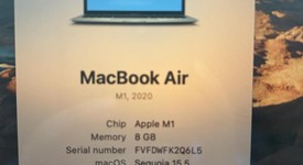 Good
													MacBook Air 2020 - 13" - Apple M1, Gray, 512 GB, 8 GB, photo 1 of 18