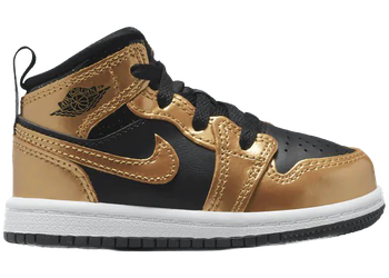 Jordan 1 Mid SE Metallic Gold Black (TD) for sale