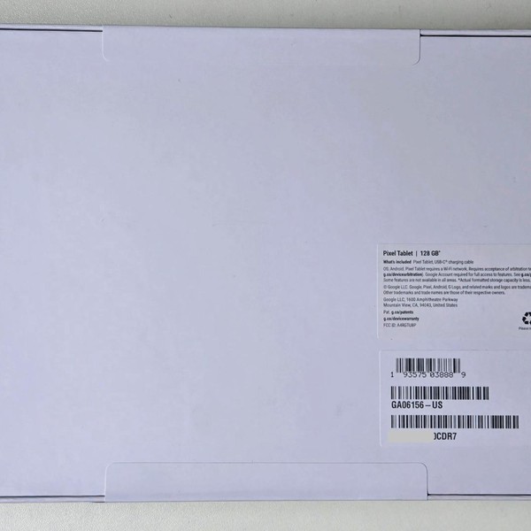 Google Pixel Tablet 11 inch - Wi-Fi, 128 GB, Porcelain, 8 GB, NO Dock